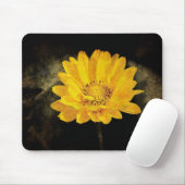 Tapis De Souris Beautiful Sunflower with Dark Brown Background (Avec souris)