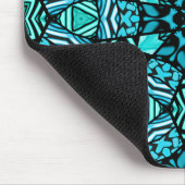 Tapis De Souris Beautiful Teal Aqua Turquoise Ethnic Mosaic (Coin)