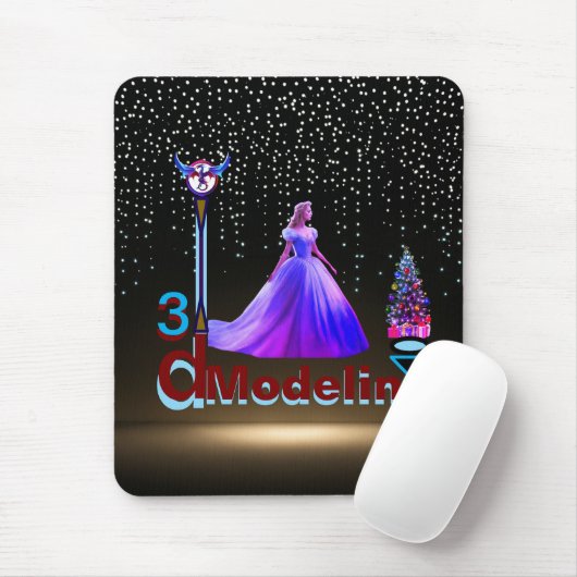 Tapis De Souris Beauty Cinderella 3D Modeling - (Avec souris)
