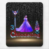 Tapis De Souris Beauty Cinderella 3D Modeling - (Devant)