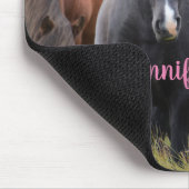 Tapis De Souris Beaux chevaux avec nom (Coin)