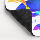 Tapis De Souris Beaux dauphins en arc-en-ciel avec prénom (Coin)