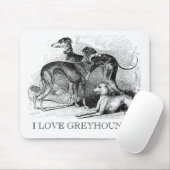 Tapis De Souris Beaux lévriers (Avec souris)
