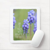 Tapis De Souris Beaux Moments Fleurs violettes (Avec souris)