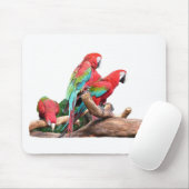 Tapis De Souris beaux perroquets rouges et bleus (Avec souris)