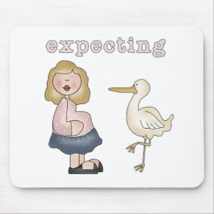 Tapis De Souris Bébé attendu - T-shirts et cadeaux de cigogne