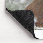 Tapis De Souris Bébé cerf en manteau d'hiver (Coin)