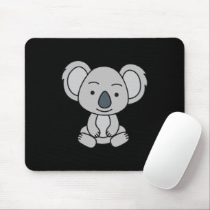 Tapis De Souris Bébé Cute Koala Avec Le Sourire Assis