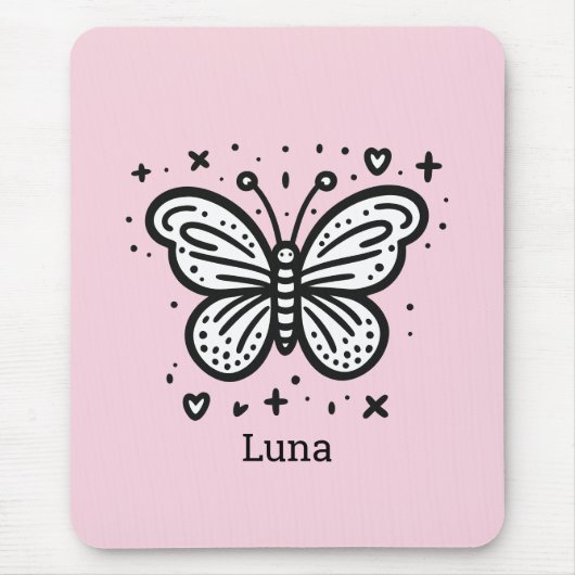 Tapis De Souris Bébé de bison à bouffée - Animal de ferme de Kawai (Devant)