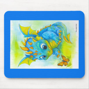 Tapis de souris Bébé Dragon Curieux