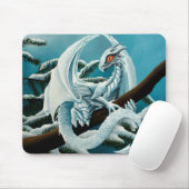 Tapis De Souris Bébé Dragon d'hiver blanc (Avec souris)