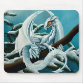 Tapis De Souris Bébé Dragon d'hiver blanc (Devant)