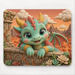 Tapis De Souris Bébé Dragon Mignon, Mythique