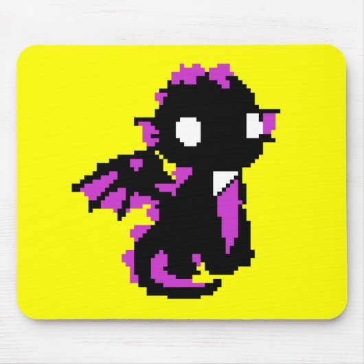 Tapis De Souris Bébé dragon pixelisé mignon (Devant)