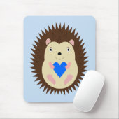 Tapis De Souris Bébé Garçon Cœur Hérisson Bleu (Avec souris)