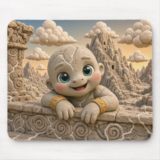 Tapis De Souris Bébé Géant Mignon, Mythique (Devant)