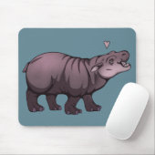 Tapis De Souris Bébé Hippopotame Nain (Avec souris)
