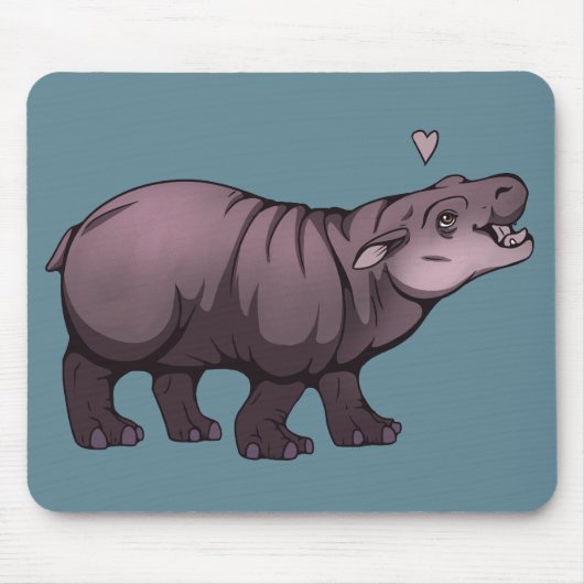 Tapis De Souris Bébé Hippopotame Nain (Devant)