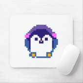 Tapis De Souris Bébé manchot pixelisé mignon (Avec souris)