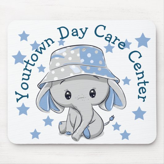 Tapis De Souris Bébé mignon éléphant garçon (Devant)