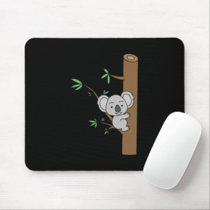 Tapis De Souris Bébé mignon Escalade Koala Un Eucalyptus Arbre