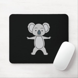 Tapis De Souris Bébé mignon Koala Avec Un Sourire Debout