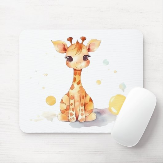 Tapis De Souris Bébé mignonne Giraffe Mousepad (Avec souris)