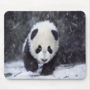Tapis De Souris Bébé Mousepad de panda de neige