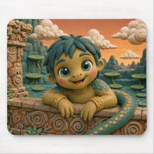 Tapis De Souris Bébé Naga Mignon, Mythique