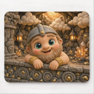 Tapis De Souris Bébé nain mignon, mythique