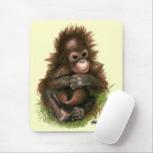 Tapis De Souris Bébé orang-outan et papillon (Avec souris)