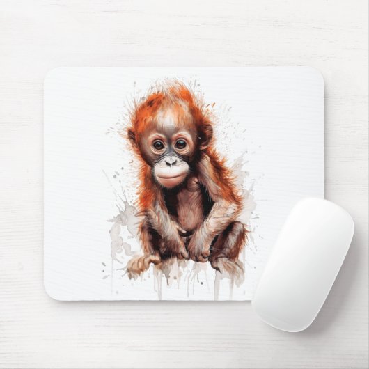 Tapis De Souris Bebé Orangután (Avec souris)