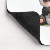 Tapis de souris bébé panda mignon mangeant du bamb (Coin)