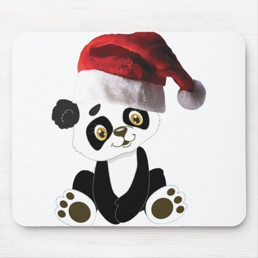 Tapis De Souris bébé panda ours de noël (Devant)