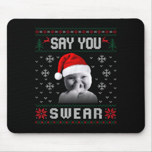 Tapis De Souris Bébé rigolard drôle Ai Bébé Mème Brainrot Noël lai