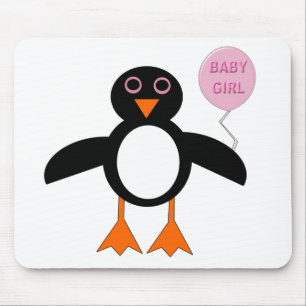Tapis De Souris Bébé rose mignon fille Penguin Mousepad