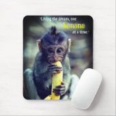 Tapis De Souris Bébé Singe Manger Banane (Avec souris)