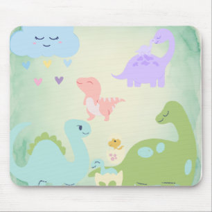Tapis De Souris Bébés dinosaures mignons