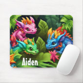 Tapis De Souris Bébés dragons mignons (Avec souris)