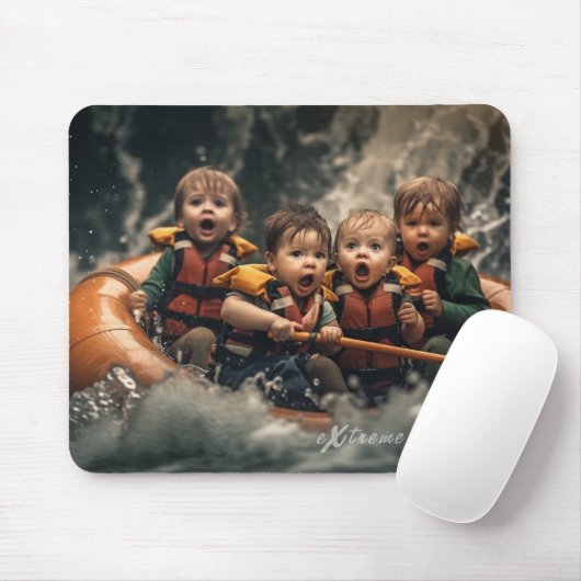 Tapis De Souris Bébés extrêmes - Rafting d'eau blanche (Avec souris)