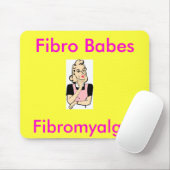 Tapis De Souris Bébés fibro, fibromyalgie (Avec souris)