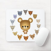 Tapis De Souris Bébés Ours Cartoon mignonne Mousepad (Avec souris)