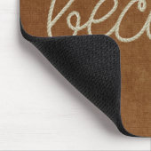 Tapis De Souris BECOMR Texte de corde sur texture marron (Coin)