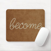 Tapis De Souris BECOMR Texte de corde sur texture marron (Avec souris)