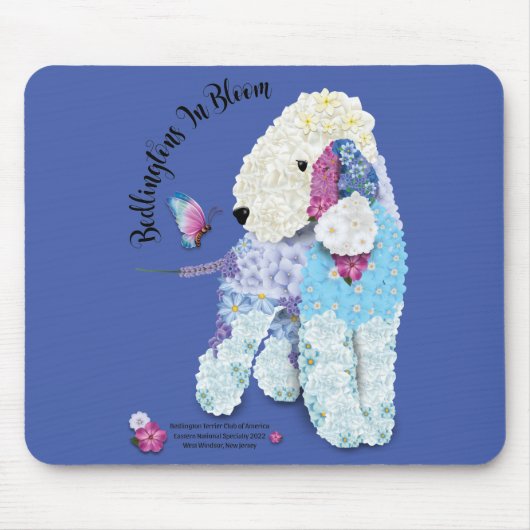Tapis De Souris Bedlington à Bloom Mousepad (Devant)