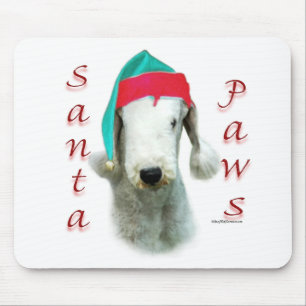 Tapis De Souris Bedlington Terrier Père Noël Paws