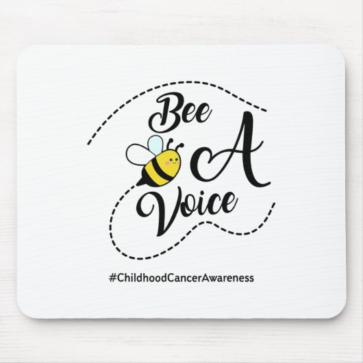 Tapis De Souris Bee A Voice Childhood Cancer Awareness (Devant)