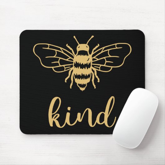 Tapis De Souris Bee Kind Gold Mouse Pad (Avec souris)
