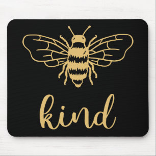 Tapis De Souris Bee Kind Gold Mouse Pad