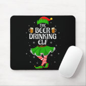 Tapis De Souris Beer Drinking Elf Christmas Family Girl Women Elf (Avec souris)